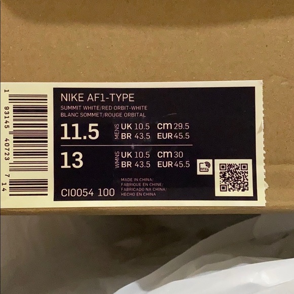 Nike Air Force AF1-Type Summit White size 13.5 - Picture 6 of 6